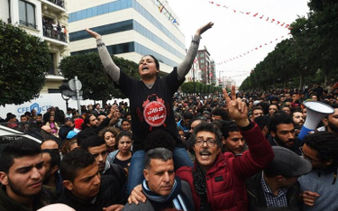 Demonstracja w stolicy, Tunisie