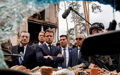 Europejscy przywódcy w Kijowie. Macron: Przybyliśmy ze wsparciem dla Ukrainy