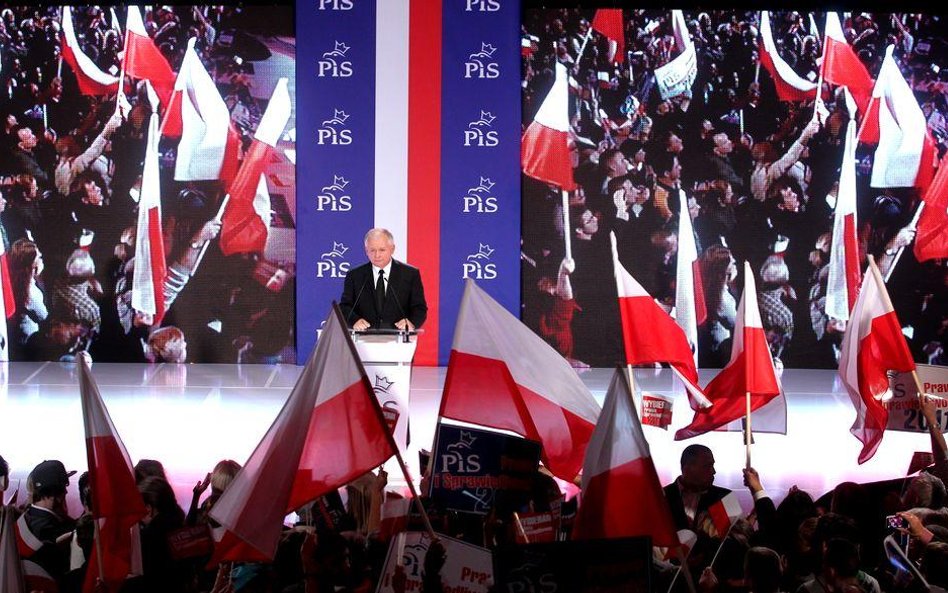 Lider PiS Jarosław Kaczyński na konwencji partii w 2011 r.