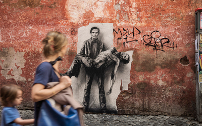 Mural poświęcony Pier Paolo Pasoliniemu w Rzymie, autorstwa Ernesta Pignona, francuskiego artysty, p