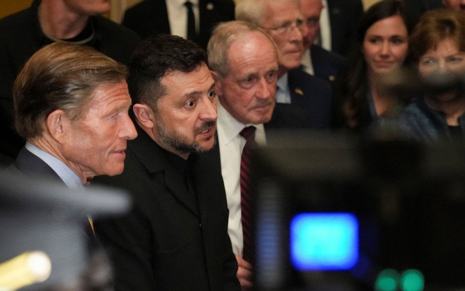 Wołodymyr Zełenski spotkał się na Kapitolu z amerykańskimi senatorami