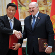 Chiński przywódca Xi Jinping i prezydent Białorusi Aleksandr Łukaszenko