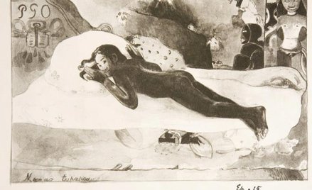 ...i litografia Paula Gauguina z jego zbiorów