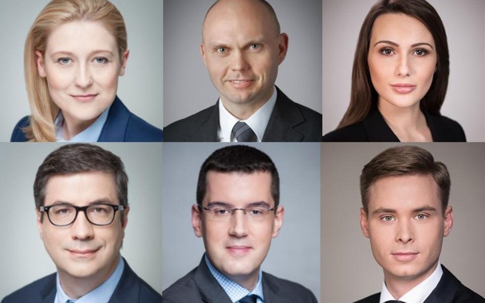 Od góry od lewej: Katarzyna Łukaszewicz, Łukasz Gasiński, Anna Aranowska. Na dole od lewej: Robert K