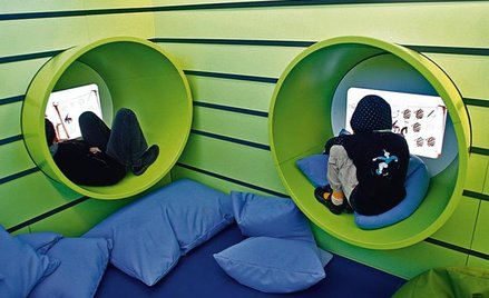 W Sali Dziecięcej najmłodsi zwiedzający mogli m.in. układać elektroniczne puzzle oraz komponować mel