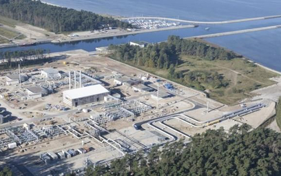 Hub gazowy w Lubminer Heide w pobliżu Greifswald, gdzie spotkają się wychodzący z morza gazociąg Nor