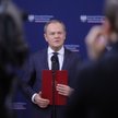 Premier Donald Tusk podczas konferencji prasowej po posiedzeniu rządu