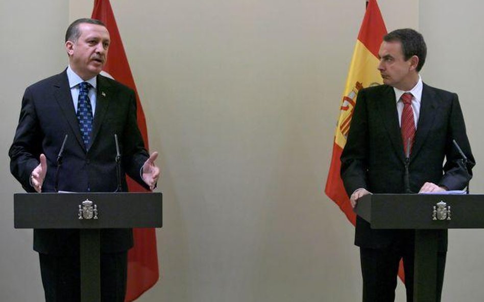 Jose Luis Rodriguez Zapatero (P) i Recep Tayyip Erdogan (L)