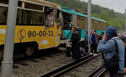 Zderzenie tramwajów w Rosji. Ponad 100 osób zostało rannych, jedna zginęła
