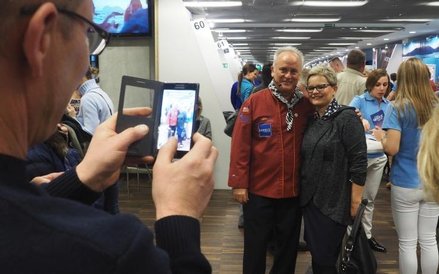 Znany kucharz i mniej znany touroperator Teo Vafidis dawał pokazy gotowania i chętnie pozował do zdj