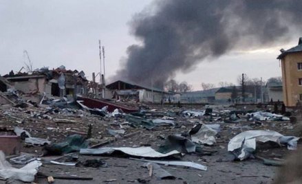 Ukraiński poligon w Jaworowie po niedzielnym ataku rosyjskiego lotnictwa