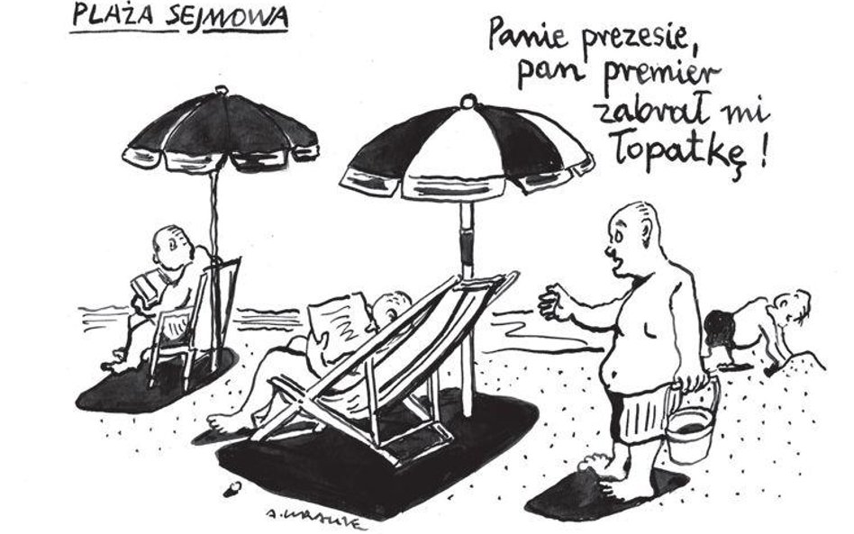 Komentarz rysunkowy. Plaża sejmowa