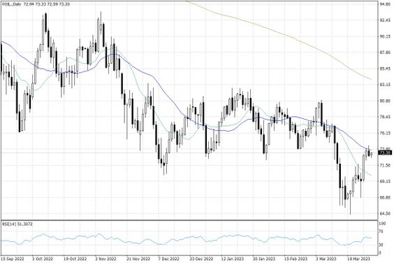 Notowania ropy naftowej WTI – dane dzienne