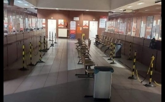 Sala odpraw na terminalu w Koroszczynie 15 XII 2021