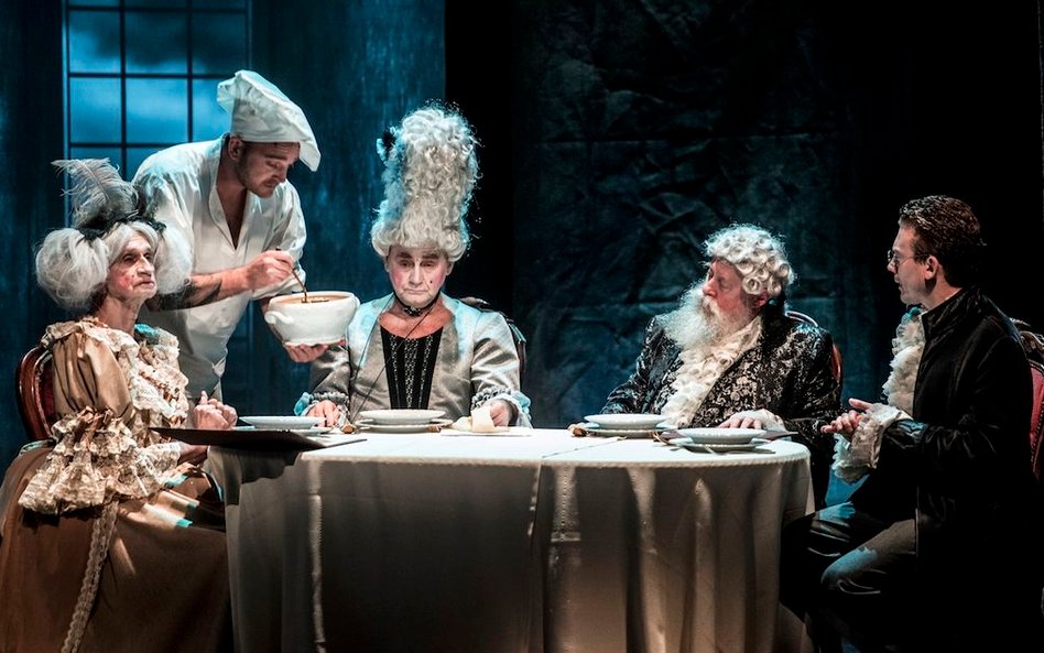 Jacek Fedorowicz (Stara markiza), Mateusz Gessler (kucharz Filip), Jan Peszek (Hrabina Kotłubaj), Je