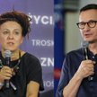 Olga Tokarczuk i Mateusz Morawiecki