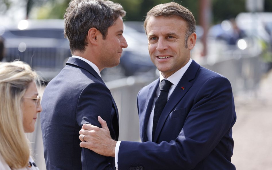 Gabriel Attal i Emmanuel Macron