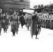 Gen. Józef Dowbor-Muśnicki przed frontem dowództwa powstańców wielkopolskich