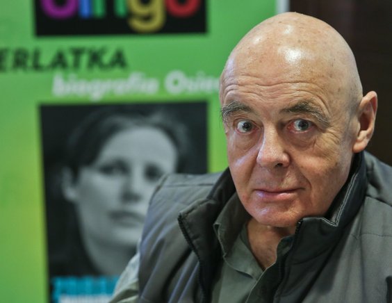 Stanisław Tym na Warszawskich Targach Książki, fotografia z 16 maja 2015 r.