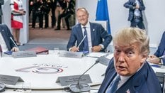 Donald Tusk i Donald Trump w czasie szczytu G7 w 2019 roku