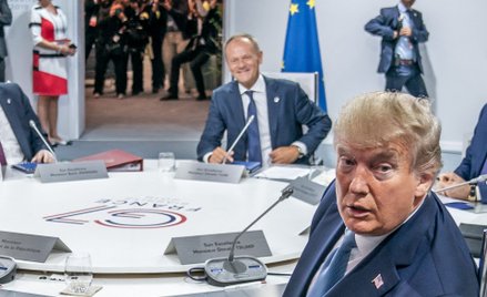 Donald Tusk i Donald Trump w czasie szczytu G7 w 2019 roku