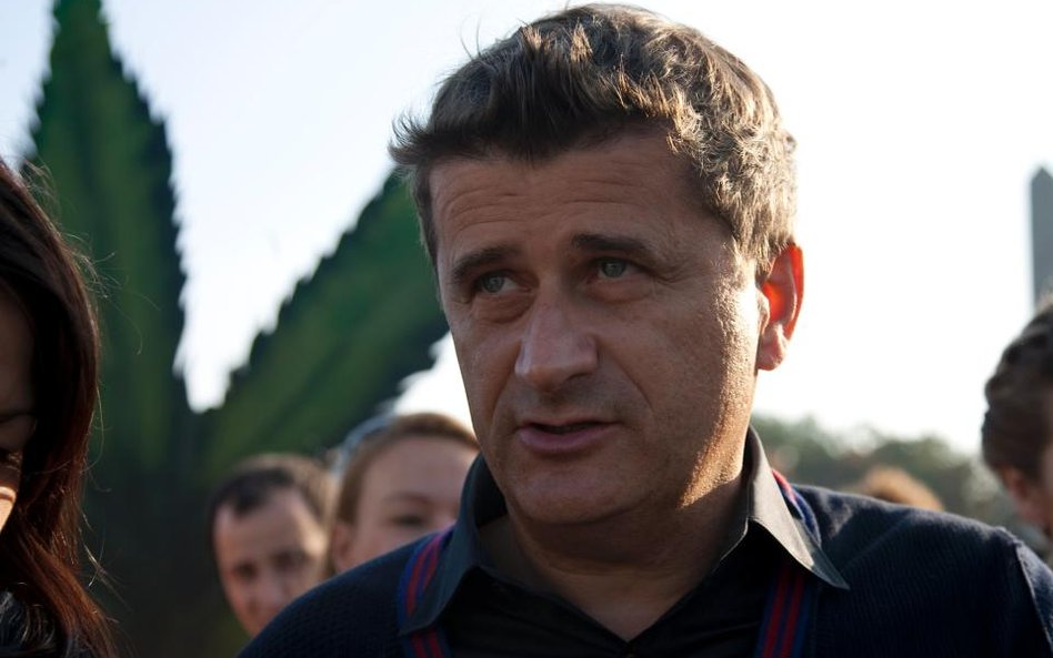 Janusz Palikot podczas Marszu Wyzwolenia Konopii