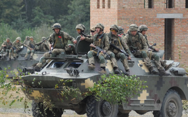 Ukraińscy żołnierze w czasie ćwiczeń "Rapid Trident-2021"