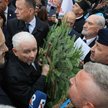 Prezes PiS Jarosław Kaczyński, szef Kancelarii Prezydenta RP Zbigniew Bogucki i poseł PiS Antoni Mac