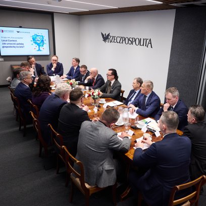 Uczestnicy debaty w redakcji „Rzeczpospolitej”