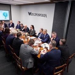 Uczestnicy debaty w redakcji „Rzeczpospolitej”