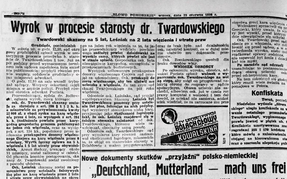 Adam Twardowski mógł mówić o pechu. W Warszawie wymyślono, że władza przy pomocy kilku pokazowych pr