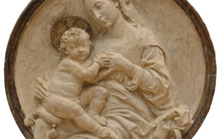 Francesco di Simone Ferrucci, Matka Boska karmiąca Dzieciątko, relief gipsowy, druga połowa XV wieku