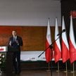 Prezydent RP Karol Nawrocki przemawia podczas uroczystego spotkania Zarządu Regionu Gdańskiego NSZZ 