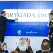 Prezydent Andrzej Duda prezenruje zdigitalizowaną czcionkę Brygada 18, maj 2018