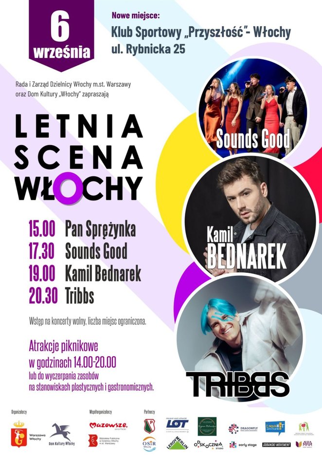 W najbliższą sobotę odbędą się darmowe koncerty w ramach „Letniej Sceny Włochy”