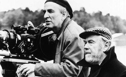Ingmar Bergman (za kamerą) i jego długoletni operator Sven Nykvist