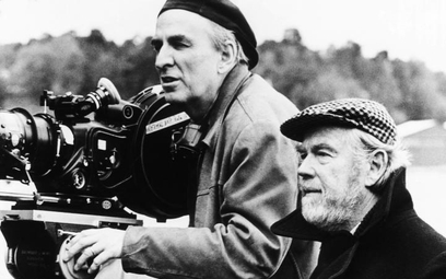 Ingmar Bergman (za kamerą) i jego długoletni operator Sven Nykvist