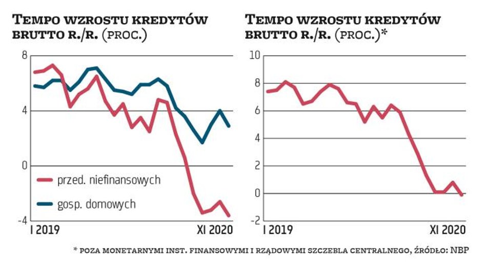 Rok 2020 upłynął pod znakiem słabości sprzedaży kredytów, w niektórych miesiącach i kategoriach udzi