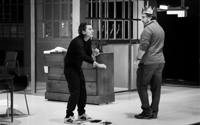 Krzysztof Warlikowski i Ludovic Tézier na próbie „Hamleta”