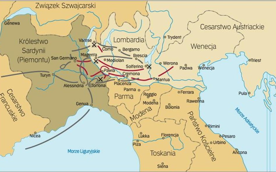 Działania wojenne francji i piemontu oraz austrii, 1859 r.