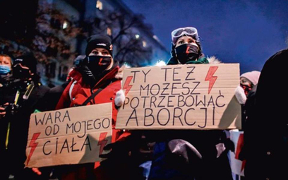 Protest przeciwko zaostrzeniu przepisów dotyczących aborcji