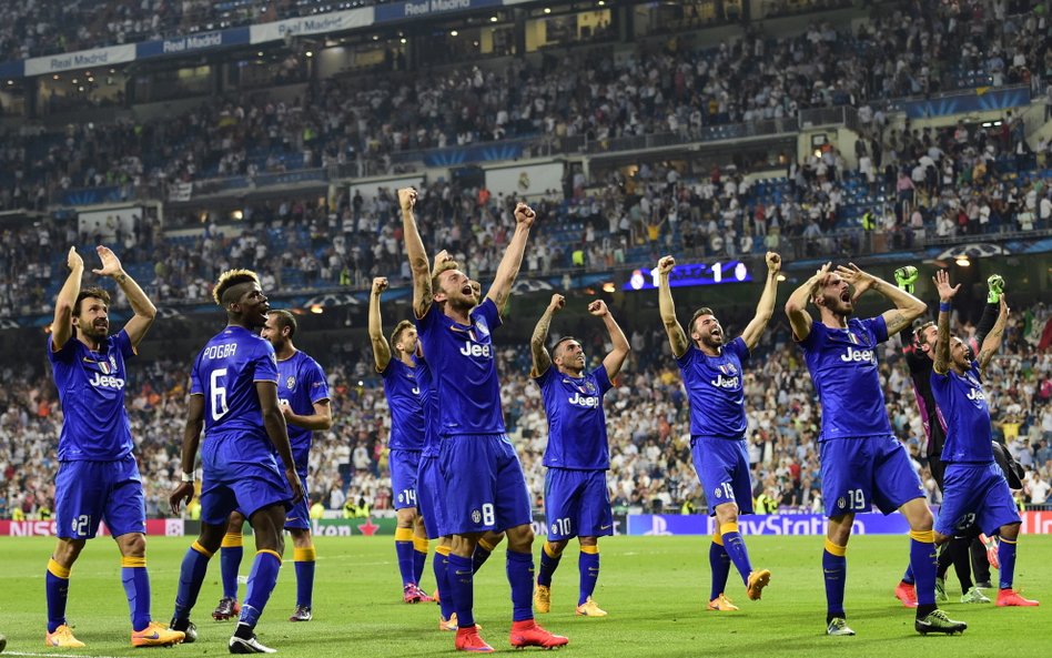 Drużyna Juventusu po wygranym meczu z Realem Madryd
