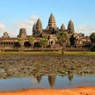 Angkor Wat, the front side of the main complex, photographed in the late afternoon; 25 November 2005