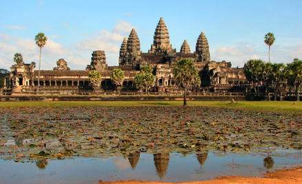 Angkor Wat, the front side of the main complex, photographed in the late afternoon; 25 November 2005