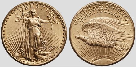 Złota dwudziestodolarówka od wiosny podrożała o ok. 800 zł.