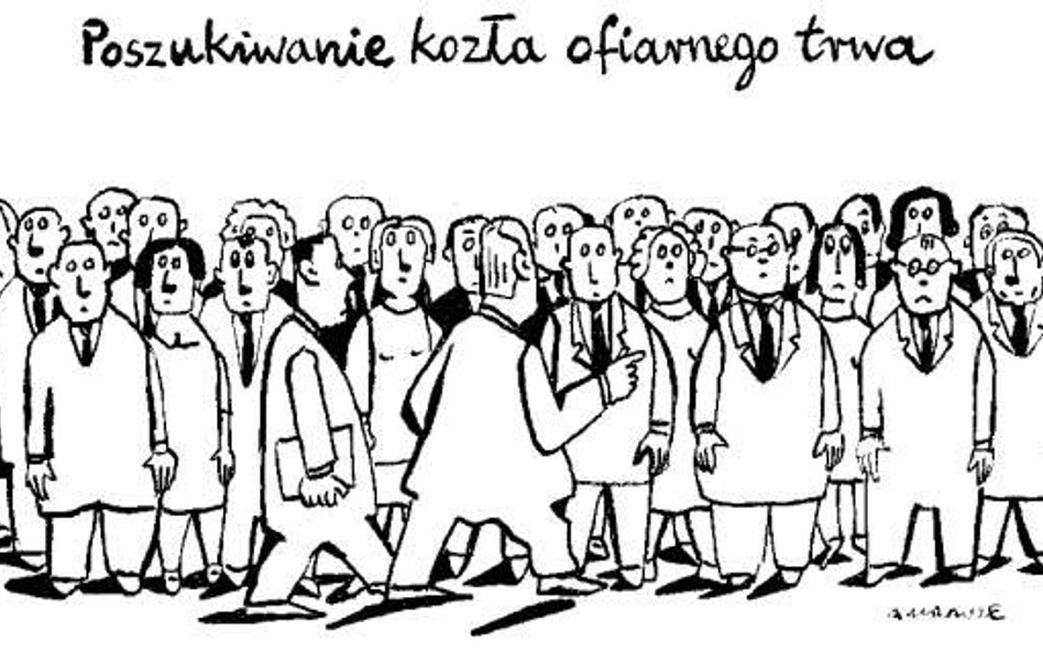 Komentarz rysunkowy. Poszukiwanie kozła ofiarnego trwa
