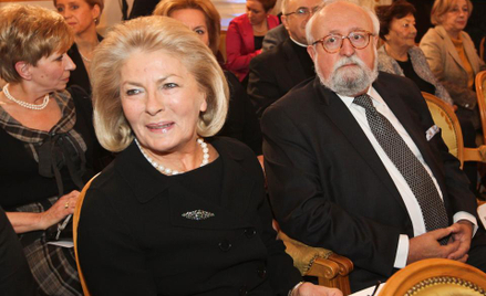 Krzysztof Penderecki z żoną Elżbietą.