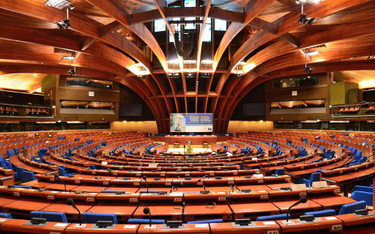 Sala obrad plenarnych Rady Europy w Pałacu Europy w Strasburgu