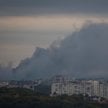 Dym unoszący się po rosyjskim ataku nad Lwowem