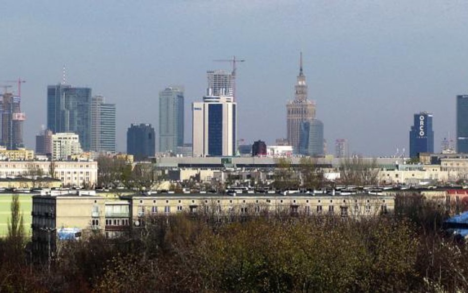 Panorama Warszawy ze stoku Górki Szczęśliwickiej